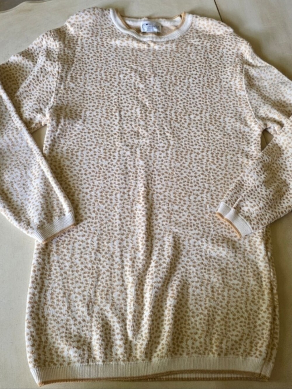 Vintage 80s/90s Cappagallo Sport Animal Print Sweater Dress / Long Tunic 🤎 - Picture 2 of 12